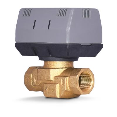 China 2 Way / 3 Way Brass Motorized Zone Valve 1.6MPA For Cold And Hot Water for sale