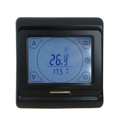 China Black Color Heated Floor Thermostat Anti Flammable PC Housing Material for sale