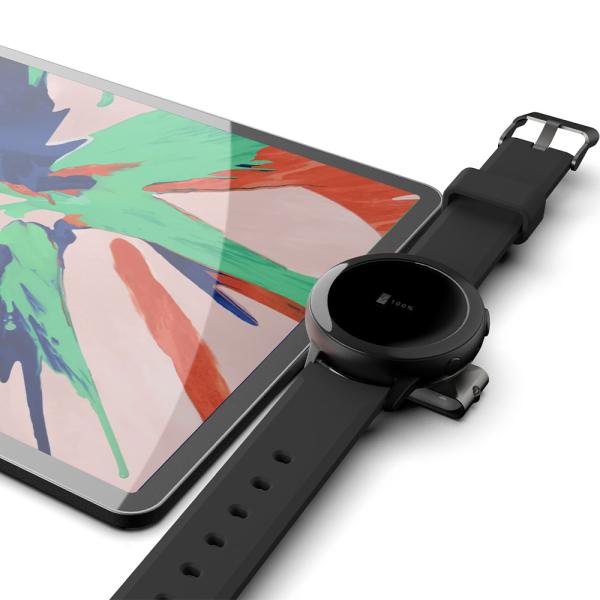 Quality Dual Plug Black Samsung Watch Wireless Charger Galaxy Watch Wireless Charging 3W for sale