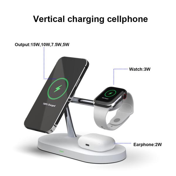 Quality IPhone Watch All In One Wireless Charger Stand 5 In 1 Magnetic Fast Wireless for sale