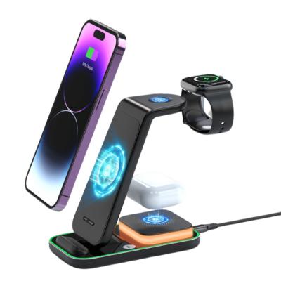 China 9V 2A input All In One Wireless Charger Four In One Night Light Wireless Charger for sale