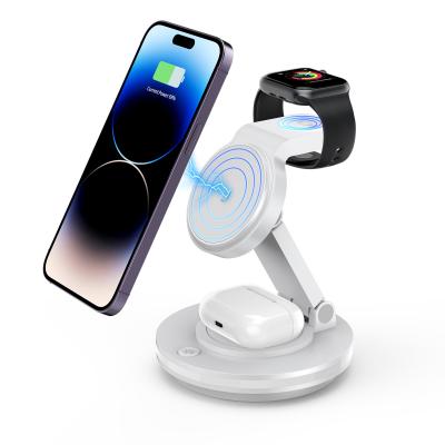 China 180° Magnetic Rotating Holder Wireless Charging For Phones Watches Earphones for sale