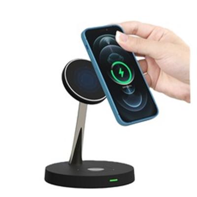 China FCC LED Night Light Phone Charger All In One Wireless Charger With Zinc Alloy Bracker for sale