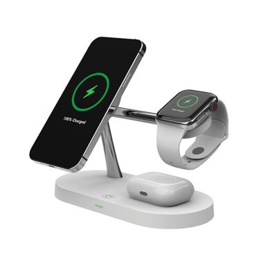China Zinc Alloy Multifunctional Wireless Charging Station 9v 4A LED Light Wireless Charger for sale