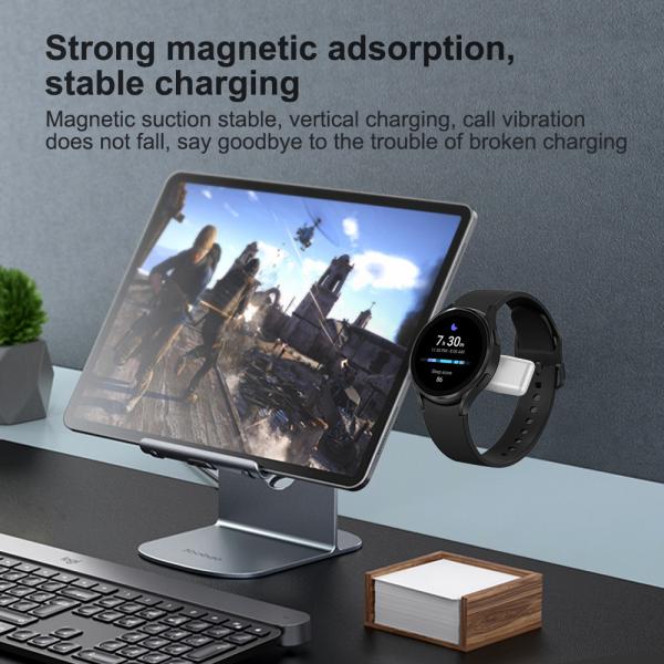 Quality ABS PC Material Smart Watch Wireless Charger USB Cable Included for sale