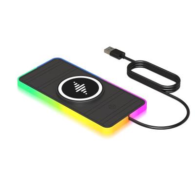 China Apple Watch And IPhone Car Wireless Charger Black RGB Qi Charger With Power Protection 9V/2A Input for sale