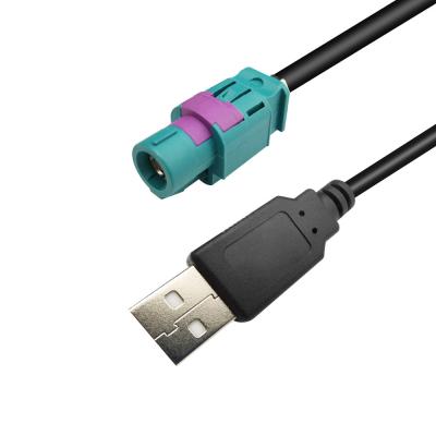 China OEM Straight Jack HSD Connector Cable ,  4 Pin Z Code HSD Cable To 2.0 Type A USB for sale