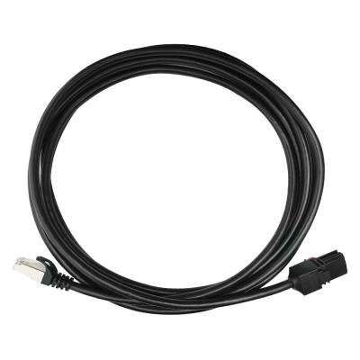 China 12 de Kabel van PIN Black Male Connector HSD aan Ethernet RJ45 Crystal Head Plug Te koop