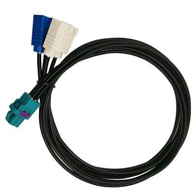China Durable Coax Dual FAKRA Cable B And C Code To 4 Pin Z Code 2 In 1 for sale