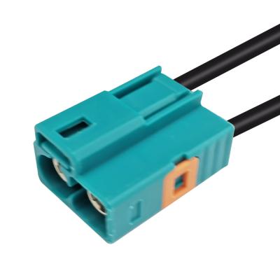 China Code Z Twin FAKRA Aerial Adapter Connector WaterBlue Color For Coaxial Cable for sale