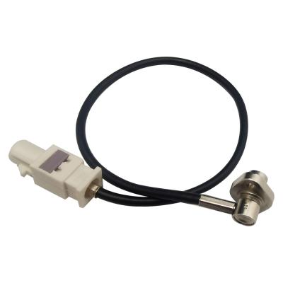 China Cable coaxial blanco del adaptador de FAKRA SMB, cable del código B de la cámara del revés del RF en venta