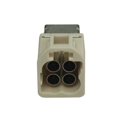 China Right Angle Modular Housings for Mini Fakra with Quad Design PCB Connectors for sale