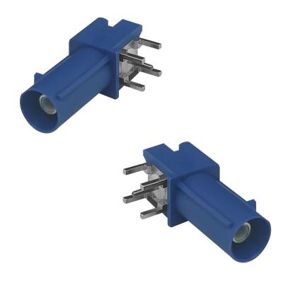 China Blue Color Fakra C Connector PCB Right Angle Connector For Car GPS for sale