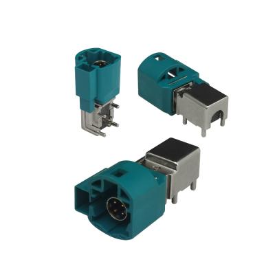 China FAKRA HSD Connector Right Angle Type PCB Mount 4+2Pin Z Code Connector for sale