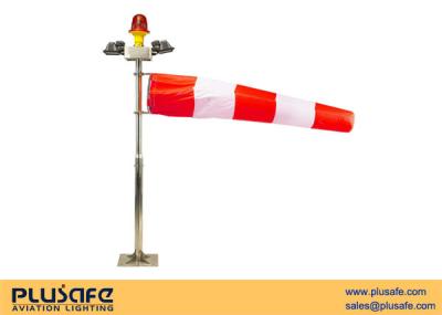 China External Lit Heliport Windsock With L810 Red Obstacle Light and White Floodlights for sale