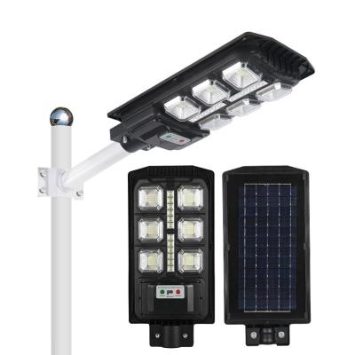 China 100w all in one solar led street light waterproof IP65 ABS  integrated led all in one solar street light outdoor for sale