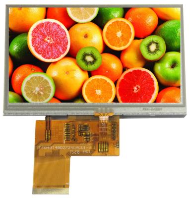China 250nits el módulo 480x272 de la exhibición de Tft Lcd de 4,3 pulgadas puntea el interfaz del RGB con el panel táctil resistente en venta