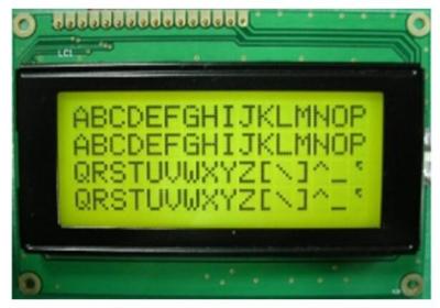 China STN Yellow Green Positive1604 Character LCD Display Module COB 16x4 for sale