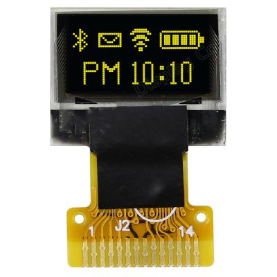 China 0.49 Inch 64x32 Dots Lcd PMOLED Display Mono Yellow I²C COG Small Oled Screen for sale