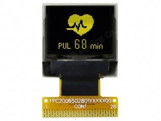 China 0.66 Inch 64x48 Dots PMOLED Screen Yellow I²C COG Graphic Monochrome Mini for sale