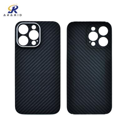 China Unique Camera Metal Ring Full Protection Design Kevlar Aramid Fiber Phone Case for sale