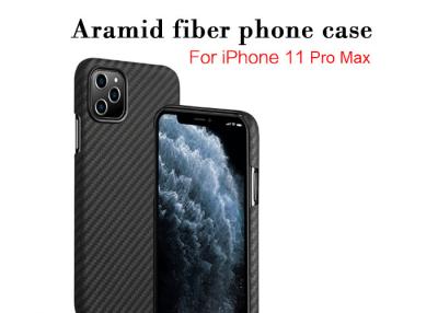 Chine cas épais de téléphone de fibre d'Aramid de légèreté de 0.65mm pour pro maximum d'iPhone 11 à vendre