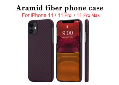 Chine Coque iPhone 12 Kevlar en fibre d'aramide véritable antipoussière de couleur rouge et noire à vendre