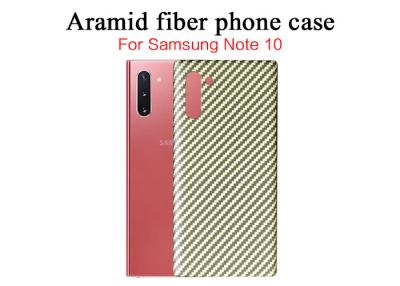 China Yellow Matte Twill Aramid Samsung Note 10 Waterproof Case for sale