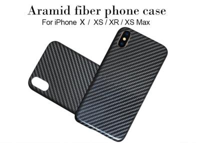 China Fall Proof Black Glossy Finish Aramid Fiber Phone Case For iPhone X for sale