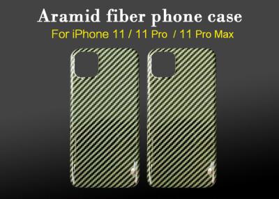 China Shockproof Glossy Finish Surface Carbon Aramid Fiber iPhone Case For iPhone 11 for sale