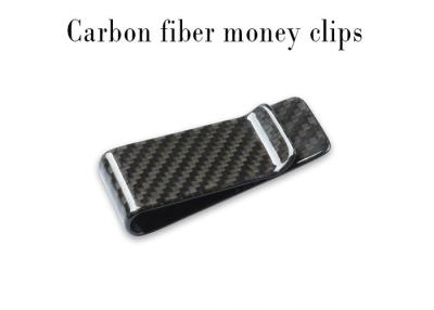 China Anti Static 7.5g 1MM Thick 3K Carbon Fiber Money Clips for sale