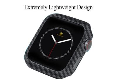 China Wear Resistant Luxury 100% Carbon Fibre Apple Watch Case for sale