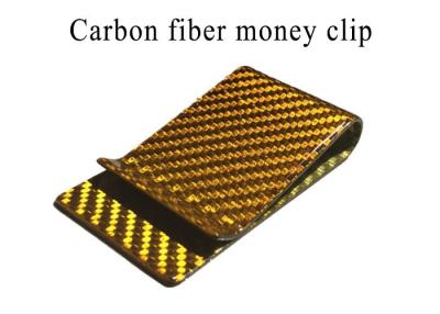 China High Strength Glossy Real Carbon Fiber Money Clip for sale