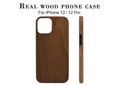 China Caja de madera real a prueba de choques ligera estupenda del teléfono para el iPhone 12 en venta