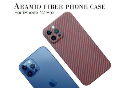 Chine Caisse rouge de fibre d'Aramid de protection de pleine couverture de caméra pour la pro caisse de carbone d'iPhone 12 à vendre