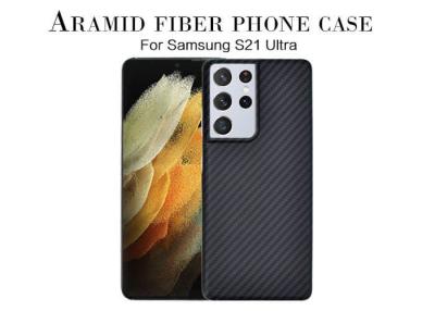 Chine Couverture ultra mince de fibre de Samsung S21 ultra Aramid avec la texture 3D à vendre