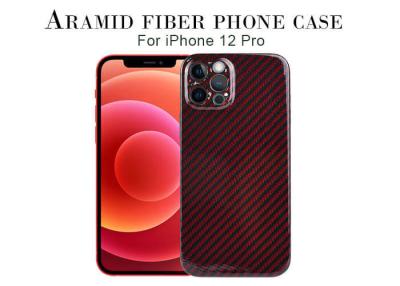 China Glossy Finish Red iPhone 12 Pro Carbon Aramid Fiber Case for sale