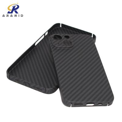 China iPhone 13 Series Aramid Fiber Case Black Grey Twill Color for sale