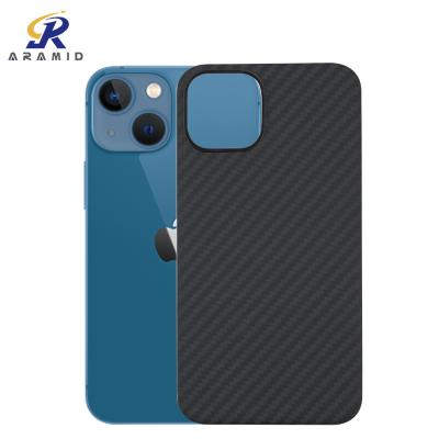 China Ultra Thin Full Cover Carbon Aramid Fiber iPhone 13 Mobile Phone Case for sale