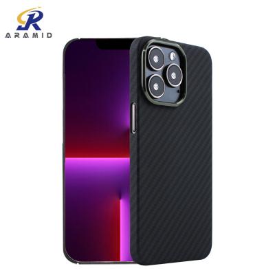 China iPhone 14 Lightweight 10g Kevlar Carbon Fiber Phone Cases, Aramid Fiber Mobile Cover for sale