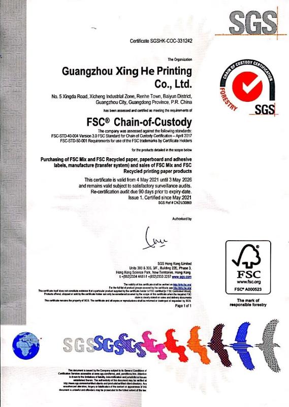 FSC - GUANGZHOU UNI COLOR PRINTING CO.LTD