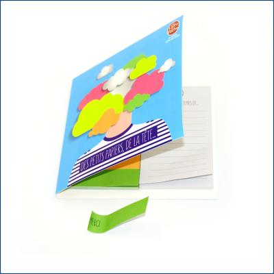 China Memo Pad pegajoso de encargo Softcover de la libreta que imprime 150m m x 150m m en venta