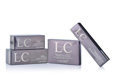 Chine L'emballage cosmétique de soins de la peau enferme dans une boîte Tuck Top Boxes Matt Lamination noir à vendre