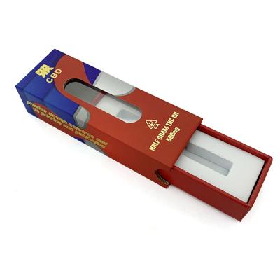 China Locking Button Vape Cartridge Box , CR PMS Packaging Slider Box for sale