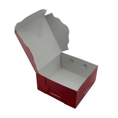 China El envío acanalado de encargo encajona la caja de torta para llevar recicla semi la laminación del lustre en venta