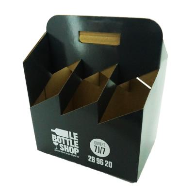 China Varnishing Cardboard 6 Bottle Wine Gift Box Pantone Printing With Carry Crate for sale