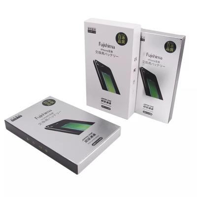 China Caixa portátil da luva do papel da bateria do telefone com a bandeja plástica 375gsm do PVC à venda