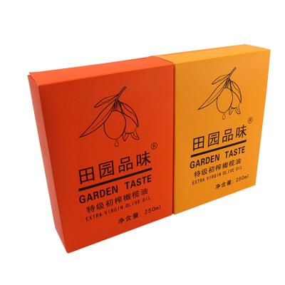 Chine Boîte en carton blanche qui respecte l'environnement imprimant la boîte de papier adaptée aux besoins du client de nourriture pour Oliver Oil à vendre