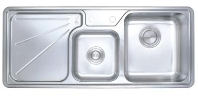 China Deep Double Bowel Stainless Steel Kitchen Sinks , Double Ss Kitchen Sink for sale