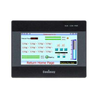 China Coolmay MT Series LED 4 Wire Resistive Industrial HMI Panel Touch Screen 1 RS232 1 RS485 for sale
